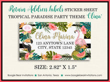 Load image into Gallery viewer, Tropical Paradise Birthday Party Invitation Flamingo Pineapple Watermelon Boogie Bear Invitations Olina Theme Paperless Printable Printed