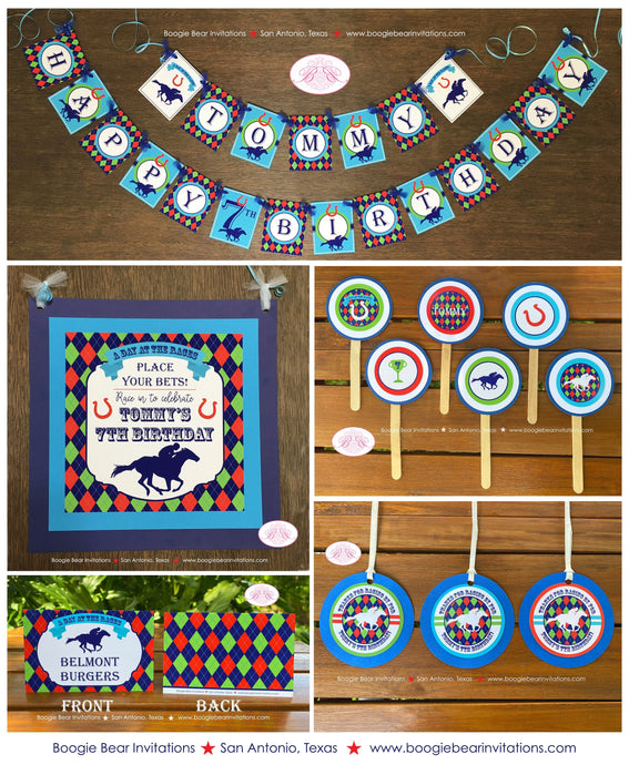 Horse Racing Birthday Party Package Equestrian Sports Arabian Thoroughbred Lucky Horseshoe Kentucky Race Boogie Bear Invitations Tommy Theme