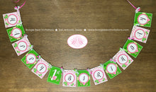 Load image into Gallery viewer, Pink Watermelon Happy Birthday Party Banner Green One Melon Two Sweet Fruit Summer Girl Picnic Dessert Boogie Bear Invitations Darlene Theme