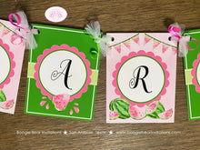 Load image into Gallery viewer, Pink Watermelon Party Name Banner Birthday Green One Melon Two Sweet Fruit Summer Girl Picnic Dessert Boogie Bear Invitations Darlene Theme