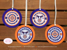 Load image into Gallery viewer, Toy Dart Gun Birthday Party Package Orange Blue Bullseye Target Practice Shoot Play Fight Game Boy Girl Boogie Bear Invitations Chase Theme