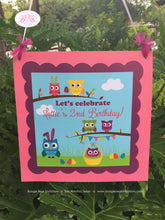 Load image into Gallery viewer, Easter Owls Birthday Party Door Banner Girl Boy Spring Pastel Egg Hunt Painting Woodland Decorating Boogie Bear Invitations Lottie Theme