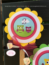 Load image into Gallery viewer, Easter Owls Party Cupcake Toppers Birthday Girl Boy Woodland Spring Forest Egg Hunt Painting Basket Kid Boogie Bear Invitations Lottie Theme