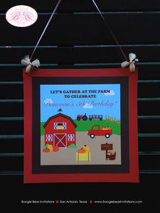 Fall Farm Birthday Party Package Pumpkin Girl Boy Autumn Red Barn Country Ranch Tractor Truck Pumpkin Boogie Bear Invitations Donovan Theme