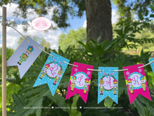 Load image into Gallery viewer, Nutcracker Party Pennant Cake Banner Topper Birthday Winter Christmas Pink Green Blue Girl Snow Ballet Boogie Bear Invitations Clara Theme