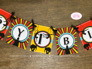 Circus Showman Party Package Birthday Door Banner Favor Greatest Show on Earth Big Top Animals Trapeze Boogie Bear Invitations Phineas Theme