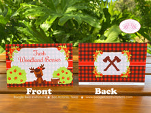 Load image into Gallery viewer, Little Moose Baby Shower Party Package Red Forest Woodland Animals Boy Girl Plaid 1st Birthday Boogie Bear Invitations Valerie Theme