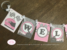 Load image into Gallery viewer, Pink ATV Baby Shower Party Package Girl Racing Quad All Terrain Vehicle Checkered Flag Black Off Road Boogie Bear Invitations Adelle Theme