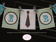Load image into Gallery viewer, Mustashe Bash Baby Shower Party Package Little Man Boy Lime Green Aqua Blue Cheveron Comb Bowler Top Hat Boogie Bear Invitations Remy Theme