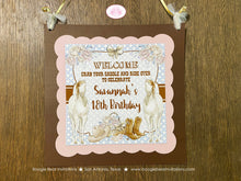 Load image into Gallery viewer, Country Horse Birthday Party Door Banner Hat Boots Rustic Girl Ranch Rider Pink Vintage Flowers Farm Boogie Bear Invitations Savannah Theme