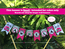 Load image into Gallery viewer, ATV Birthday Party Pennant Cake Banner Topper Flag Pink Black All Terrain Vehicle Quad 4 Wheeler Racing Boogie Bear Invitations Angela Theme