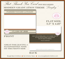 Load image into Gallery viewer, Modern Stripe Graduation Thank You Cards High School Note College Girl Boy 2022 2023 2024 2025 Boogie Bear Invitations Langley Theme Printed