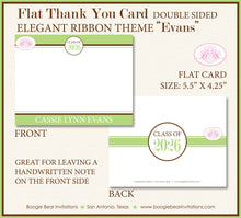 Load image into Gallery viewer, Modern Lime Graduation Thank You Cards High School College Note Brown Green 2022 2023 2024 2025 Boogie Bear Invitations Evans Theme Printed