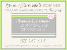 Load image into Gallery viewer, Photo High School College Graduation Announcement Lime Grey 2022 2023 2024 Boogie Bear Invitations Dawson Theme Paperless Printable Printed