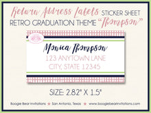 Load image into Gallery viewer, Retro Photo Graduation Announcement Party Girl Lime Pink 2022 2023 2024 Boogie Bear Invitations Thompson Theme Paperless Printable Printed