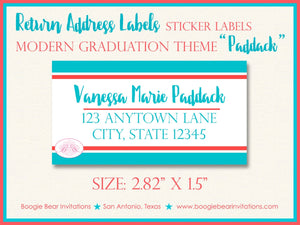 Modern Photo Graduation Announcement Red Blue Teal 2022 2023 2024 Boy Girl Boogie Bear Invitations Paddack Theme Paperless Printable Printed