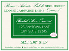 Load image into Gallery viewer, Modern Photo Graduation Announcement Green College 2022 2023 2024 2025 2026 Boogie Bear Invitations Osmond Theme Paperless Printable Printed