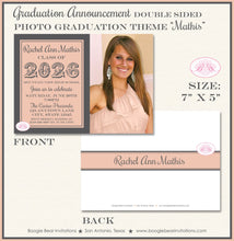 Load image into Gallery viewer, Peach Graduation Announcement Grey Photo High School 2022 2023 2024 2025 Boogie Bear Invitations Mathis Theme Paperless Printable Printed