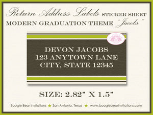 Monogram Graduation Announcement Modern Stripe High School College 2022 2023 2024 Boogie Bear Invitations Jacobs Paperless Printable Printed