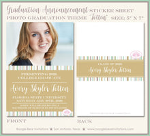 Load image into Gallery viewer, Photo Stripe Graduation Announcement Ribbon Girl Boy 2022 2023 2024 2025 Boogie Bear Invitations Totten Theme Paperless Printable Printed