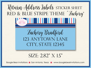 Navy Blue Boy Photo Birth Announcement Baby Nautical Stripe 3 Pictures 1st Boogie Bear Invitations Zachery Theme Paperless Printable Printed