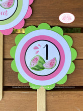 Load image into Gallery viewer, Pink Watermelon Birthday Party Package Green One Melon Two Sweet Fruit Summer Girl Picnic Dessert Boogie Bear Invitations Darlene Theme