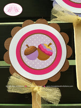 Load image into Gallery viewer, Twin Harvest Girl Birthday Cupcake Toppers Fall Party Autumn Pumpkin Bird Acorn Country Farm Barn Set Boogie Bear Invitations Ivy Izzy Theme