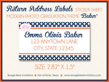 Load image into Gallery viewer, Modern Photo Graduation Announcement Thank You Contact Name Cards Graduate Party Suite 2022 2023 Boogie Bear Invitations Baker Theme Printed
