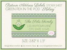Load image into Gallery viewer, Pea In The Pod Photo Birth Announcement Boy Girl Photo Green Polka Dot Cute Boogie Bear Invitations Kelsey Theme Paperless Printable Printed