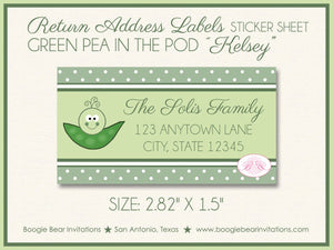 Pea In The Pod Photo Birth Announcement Boy Girl Photo Green Polka Dot Cute Boogie Bear Invitations Kelsey Theme Paperless Printable Printed