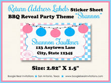 Load image into Gallery viewer, BBQ Reveal Baby Shower Invitation Pink Blue Grill Q Summer Dinner Boy Girl Boogie Bear Invitations Shannon Theme Paperless Printable Printed