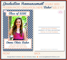 Load image into Gallery viewer, Modern Photo Graduation Announcement Thank You Contact Name Cards Graduate Party Suite 2022 2023 Boogie Bear Invitations Baker Theme Printed