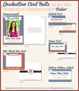 Modern Photo Graduation Announcement Thank You Contact Name Cards Grad Boogie Bear Invitations Modern Photo Graduation Announcement Thank You Contact Name Cards Grad Boogie Bear Invitations
