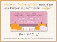 Load image into Gallery viewer, Little Pumpkin Birthday Party Invitation Girl Bow Country Farm Barn Hay Ride Boogie Bear Invitations Kayla Theme Paperless Printable Printed