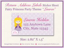 Load image into Gallery viewer, Princess Purple Birthday Party Invitation Pink Girl Queen Castle Ball Crown Boogie Bear Invitations Lauren Theme Paperless Printable Printed