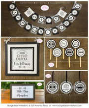 Load image into Gallery viewer, Mr. Wonderful Birthday Party Package Boy Little Man Navy Black Silver Grey White Onederful Banner 1st 2nd Boogie Bear Invitations Otis Theme