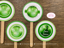 Load image into Gallery viewer, Green Glowing Ornaments Party Cupcake Toppers Birthday St. Patrick&#39;s Day Sweet 16 Girl Formal Elegant Boogie Bear Invitations Kathleen Theme