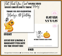 Load image into Gallery viewer, Halloween Ghosts Party Thank You Card Note Birthday Spider Web Haunted Pumpkin Hey Boo Boy Girl Boogie Bear Invitations Marley Theme Printed