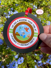 Load image into Gallery viewer, Dragon Knight Party Favor Tags Birthday Soldier Shield Red Brown Blue Flying Slayer Castle Sword Battle Boogie Bear Invitations Lawson Theme