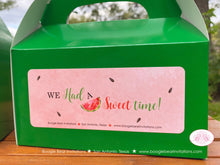 Load image into Gallery viewer, Red Watermelon Party Treat Boxes Birthday Favor Bag Girl One In a Melon Two Sweet Green Summer Fruit Boogie Bear Invitations Marlene Theme