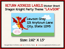 Load image into Gallery viewer, Dragon Knight Birthday Party Invitation Castle Shield Brave Sword Boy Girl Boogie Bear Invitations Lawson Theme Paperless Printable Printed