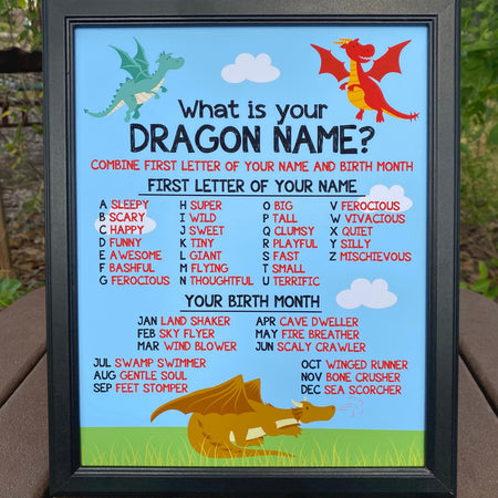 Dragon Name Birthday Party Sign Poster Soldier Knight Fire Breathing Flying Slayer Battle Fantasty Hero Boogie Bear Invitations Lawson Theme