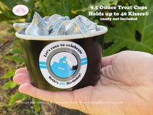 Load image into Gallery viewer, Blue ATV Birthday Party Treat Cups Candy Buffet Paper Black Quad All Terrain Vehicle 4 Wheeler Boy Girl Boogie Bear Invitations Seth Theme