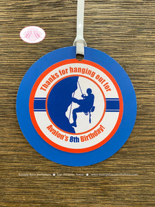 Rock Climbing Birthday Party Favor Tags Boy Girl Mountain Blue Red Wall Indoor Outdoor Climb Sports Boogie Bear Invitations Avalon Theme