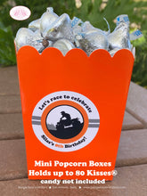 Load image into Gallery viewer, Orange ATV Party Popcorn Boxes Mini Food Buffet Birthday Black Quad All Terrain Vehicle 4 Wheeler Racing Boogie Bear Invitations Silas Theme