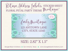 Load image into Gallery viewer, Purple Green Flowers Wedding Invitation Day Party Floral Petal Bloom Boogie Bear Invitations Montague Theme Paperless Printable Printed