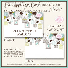 Load image into Gallery viewer, Garden Birds Wedding Party Favor Card Tent Appetizer Place Food Birthday Woodland Birdcage Cage Tree Boogie Bear Invitations Harper Theme