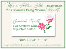 Load image into Gallery viewer, Pink Flowers Wedding Invitation Birthday Party White Green Garden Grow Boogie Bear Invitations Newell Theme Paperless Printable Printed