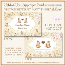 Load image into Gallery viewer, Vintage Butterfly Wedding Favor Party Card Tent Appetizer Place Food Birthday Garden Spring Flower Love Boogie Bear Invitations McCain Theme