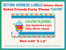 Load image into Gallery viewer, Robot Photo Birthday Party Invitation Boy Girl Space Ship Electric Nuts Bolt Boogie Bear Invitations Gavin Theme Paperless Printable Printed